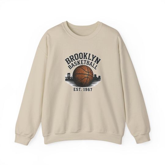 Discover Brooklyn Nets Basketball Sweatshirt: Vintage Style Unisex Crewneck