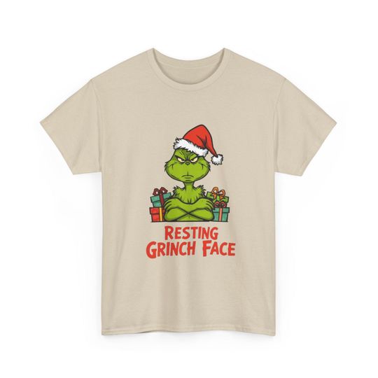Discover Resting funny character Face T-Shirt: Funny Christmas Tee