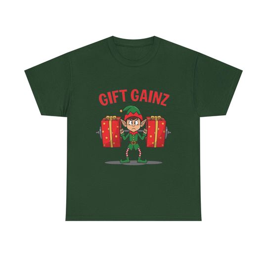 Gift Gainz Christmas Workout Tee - Unisex Heavy Cotton