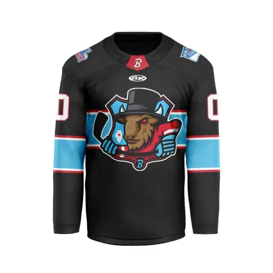 Discover Personalized Bloomington Bison 2055/26 Black Hockey Shirt Fan Gear Gift Hot
