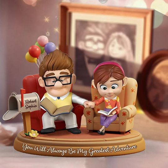 Personalized Old Couple Acrylic Plaque, You Are My Greatest Adventure Carl Ellie Flat Plaque, Wedding Anniversary Decor Gift ipatudsn20283