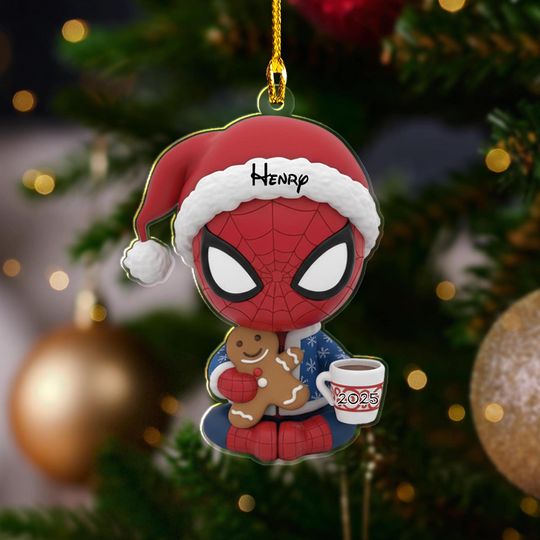 Discover Personalized Spiderman Ornament, Custom Disney Spider Christmas Gift, Christmas Ornament For Kid, Christmas Tree Decor Gift For Kid