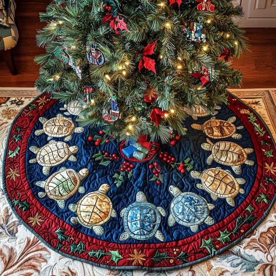 Discover Sea Turtle Tree Cover, Sea Turtle Christmas Tree Skirt, House Warming Gift, Christmas Tree Home Decor, Christmas Decorations