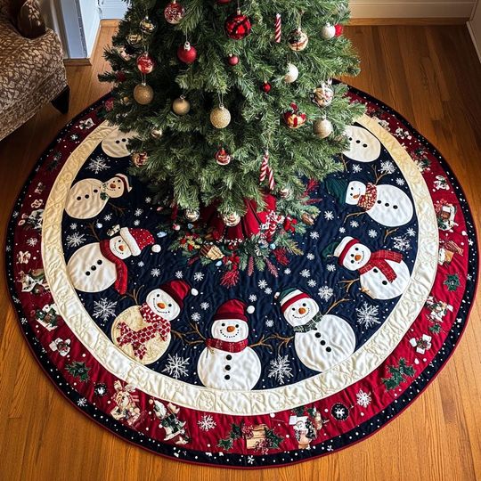 Discover Snowman Christmas Tree Cover, House Warming Gift, Snowman Christmas Tree Skirt, Christmas Tree Home Decor, Christmas Decorations