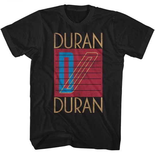 Discover Duran Duran Logo Black Adult T-Shirt