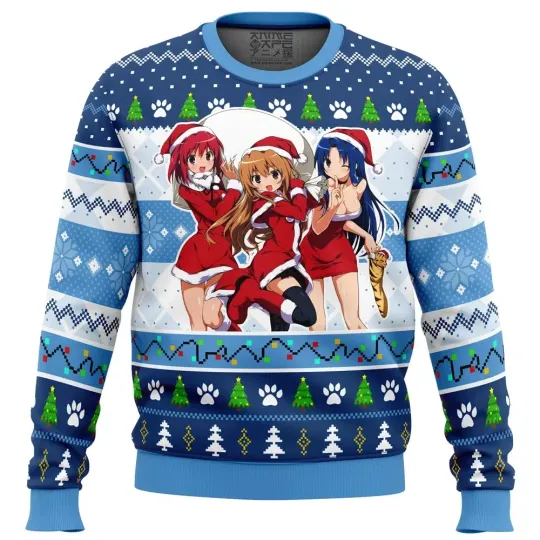 Discover Christmas Taiga, Minori and Ami Toradora Ugly Christmas Sweater