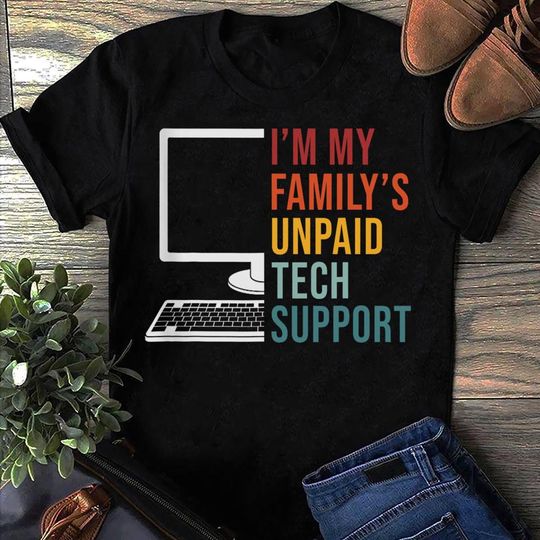 Discover Funny Tech Support T-Shirt: Unpaid Engineer Gift