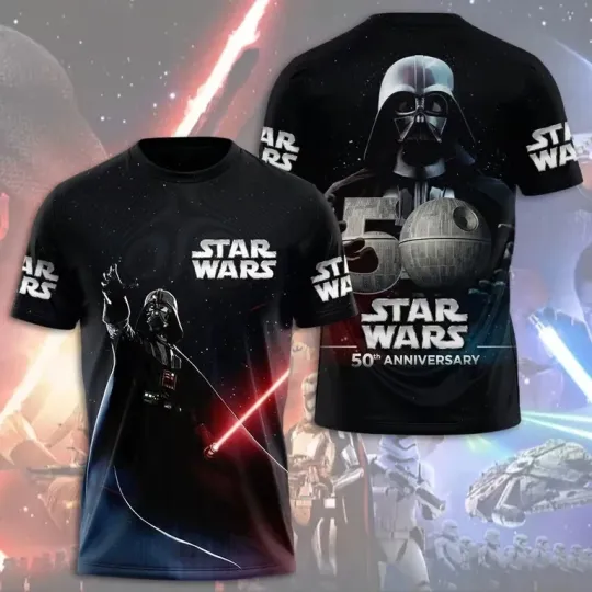 Discover Star Wars 50th Anniversary Darth Vader 3D Apparel T-shirt