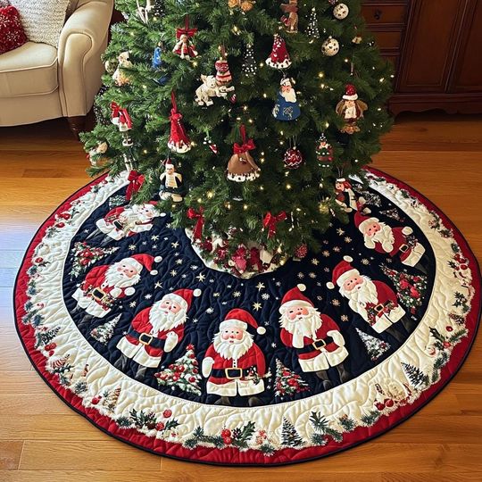 Discover Santa Claus Christmas Tree Cover, Christmas Tree Home Decor, Santa Claus Christmas Tree Skirt, Christmas Decorations, House Warming Gift