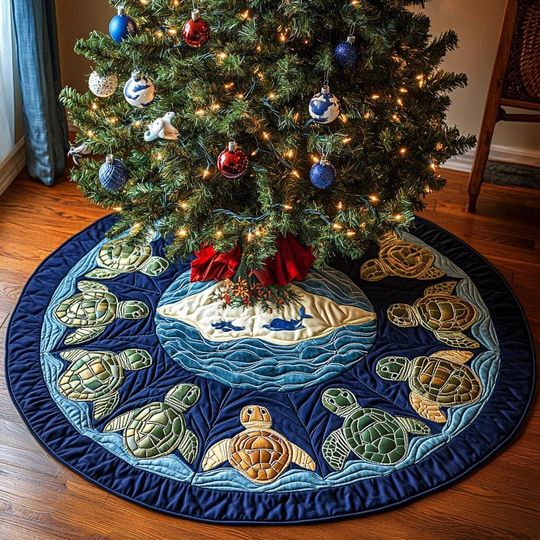 Discover Sea Turtle Tree Cover, House Warming Gift, Sea Turtle Christmas Tree Skirt, Christmas Tree Home Decor, Christmas Decorations