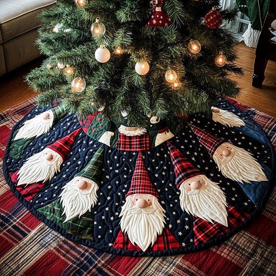 Discover Christmas Gnomes Tree Skirt, Gnomes Christmas Tree Cover, House Warming Gift, Christmas Tree Home Decor, Christmas Decorations