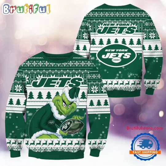 Discover New York Jets Inspired Ugly Sweater Funny Holiday Football Fan Design