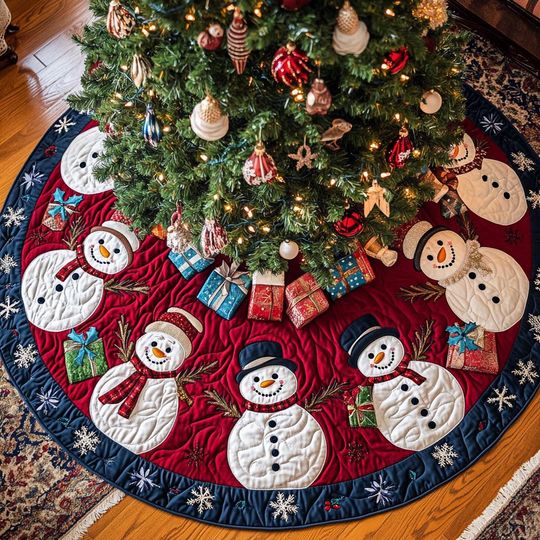 Discover Christmas Snowman Tree Cover, House Warming Gift, Snowman Christmas Tree Skirt, Christmas Tree Home Decor, Christmas Decorations