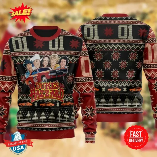 Discover The Dukes of Hazzard Ugly Christmas Sweater S-5XL