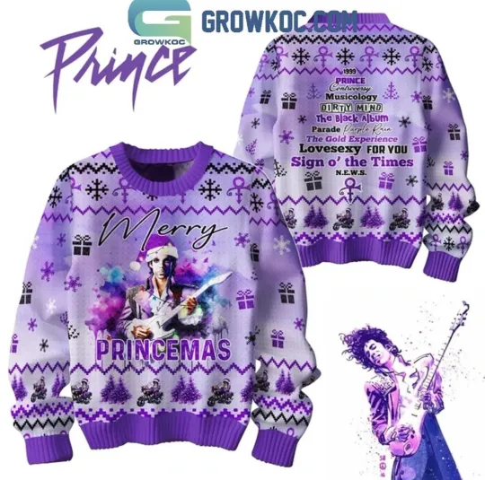 Discover Prince Sign O The Time 2025 Christmas Princemas Ugly Sweater