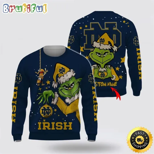 Discover ND Fighting Irish Inspired Ugly Sweater  Funny Christmas Football Fan De