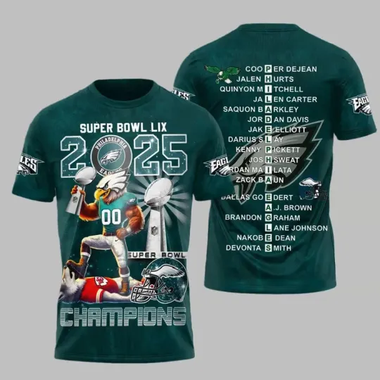 Discover E@gles Super Bowl LIX 2025 Winner TShirt