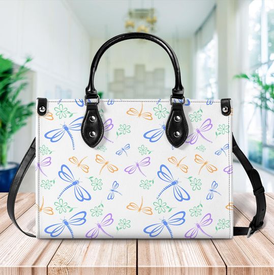 Discover Dragonfly Leather Handbag, Animal Handbag, Dragonfly Crossbody Bag, Dragonfly Lover's Handbag, Gifts Bag