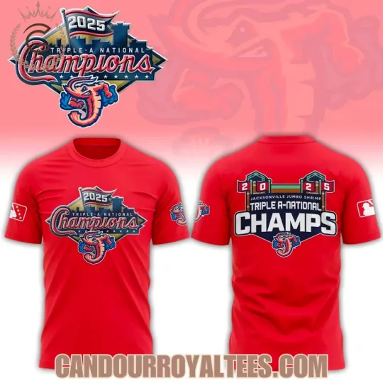 Discover Jacksonville Jumbo Shrimp 2025 Triple-A National Champions Tshirt