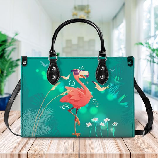 Discover Flamigo Leather Handbag, Animal Handbag, Pink Flamingo Crossbody Bag, Flamigo Lover's Handbag, Gifts Bag