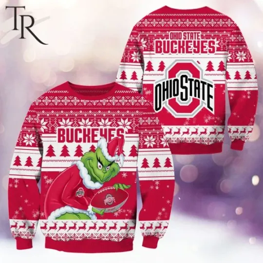 Discover NCAA Ohio State Buckeye funny character Christmas Ugly Sweater