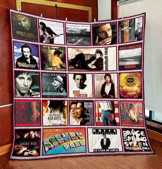 Bruce Springsteen Quilt Blanket, Rock Band Blanket, Bruce Springsteen Quilt