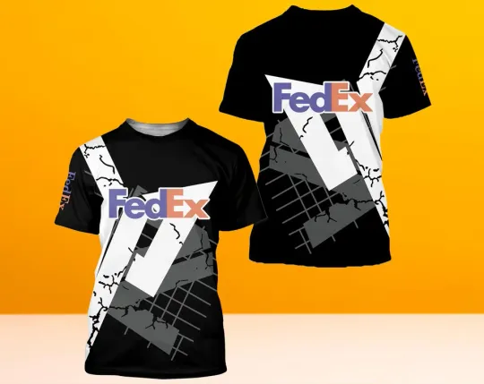 FedEx Racing Graphic T-shirt 2025 – Black White Custom Edition