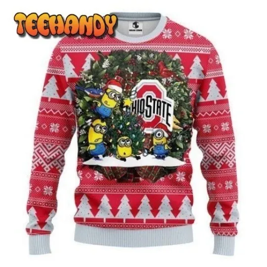 Discover Ohio State Buckeyes Minions Ugly Christmas Sweater Ugly Christmas Sweater