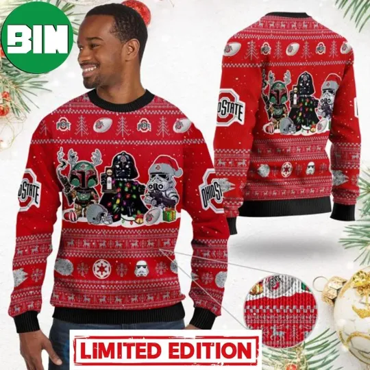 Discover Ohio State Star Wars Football Team Buckeyes Ugly Christmas Sweater
