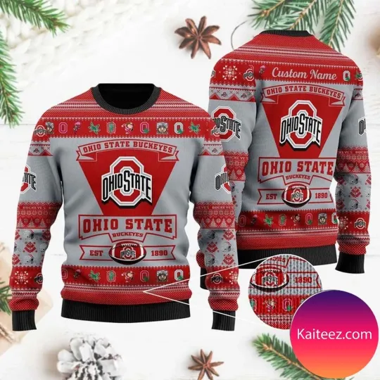 Discover Ohio State Football Team Buckeyes Ugly Christmas Sweater