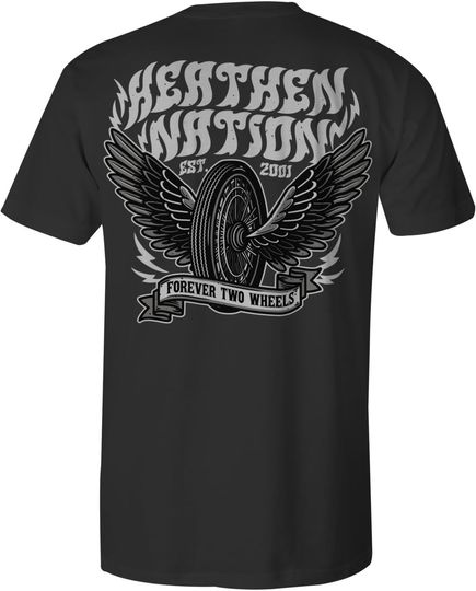 Heathen Forever Two Wheels T-Shirt for Men