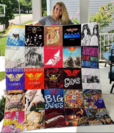 Discover Personalized Aerosmith Music Quilt Blanket, Aerosmith Fleece Blanket