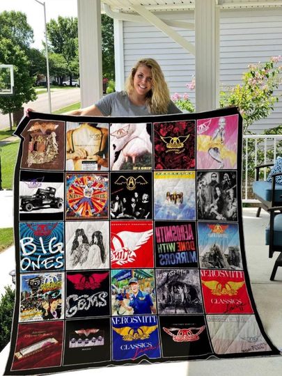 Discover Personalized Aerosmith Music Quilt Blanket, Aerosmith Sherpa Blanket