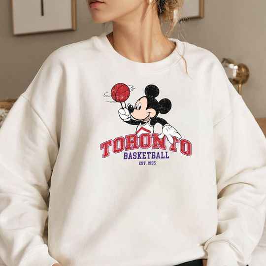 Discover Toronto Basketball Sweatshirt , Vintage Toronto Crewneck, Unisex Retro Basketball, Cute Toronto Gift, Cozy Winter Jumper