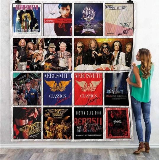 Discover Personalized Aerosmith Music Quilt Blanket, Aerosmith Sherpa Blanket