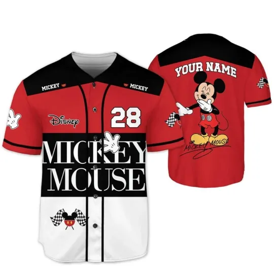 Discover Personalized Mickey Mouse Baseball Jersey Shirt for Game Day Fans