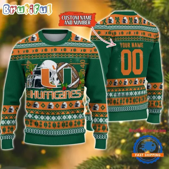 Discover Miami Hurricanes Inspired Ugly Christmas Sweater