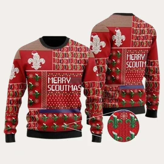 Discover Merry Scoutmas For Scouts Ugly Christmas Sweater Size S-5XL