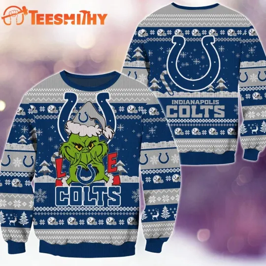 Indianapolis Colts Football Funny Character Ugly Christmas Sweater