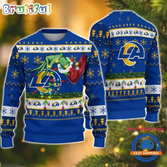 Discover Los Angeles Rams Inspired Ugly Christmas Sweater Funny Football Fan Design