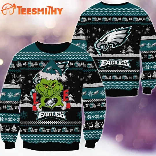 Discover Philadelphia Eagles Funny Character Football Christmas Sweater