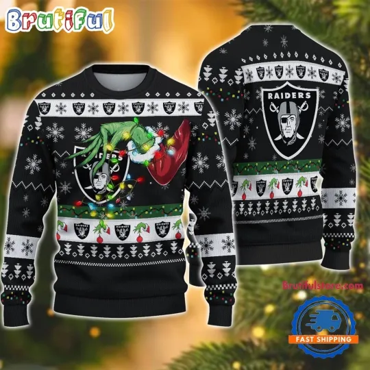 Las Vegas Raiders Holiday Ugly Sweater