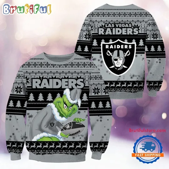 Las Vegas Raiders Fan Made Ugly Christmas Sweater
