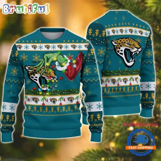 Jacksonville Jaguars Inspired Ugly Christmas Sweater  Funny Football Fan Designư