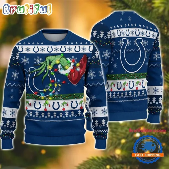 Discover Indianapolis Colts Ugly Christmas Sweater Inspired Funny Football Fan Gift