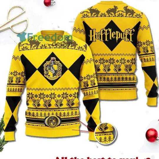 Hufflepuff Merry Xmas Harry Potter Ugly Christmas Sweater