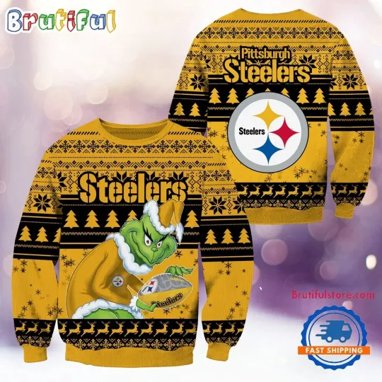 Discover ittsburgh Steeler Ugly Christmas Sweater Inspired Funny Football Fan Gift