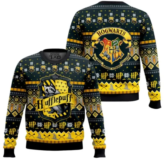 Huflepuff1 Harry Potter Ugly Christmas Sweater
