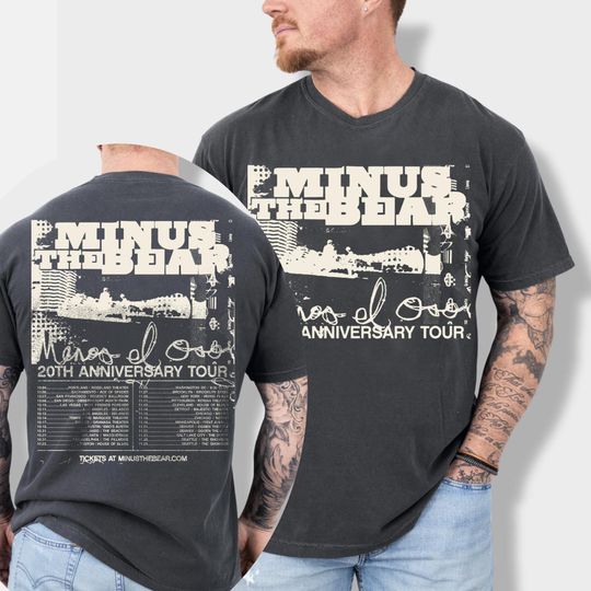 Discover Minus the Bear 20th Anniversary Tour Double Sided T-Shirt for Indie Rock Fans