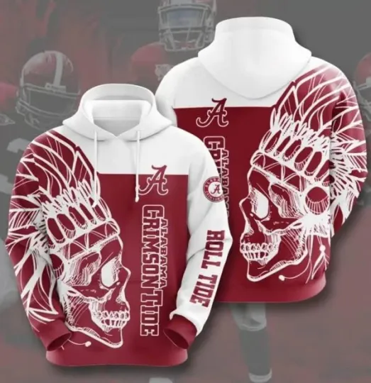 Discover Sports American Football NCAAF Ala.bama Crimason Ti!de USA 362 Hoodie 3D